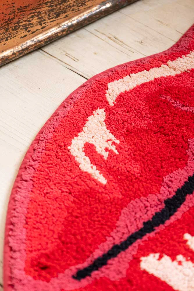 Bold Red Lips Bath Mat - Image 6