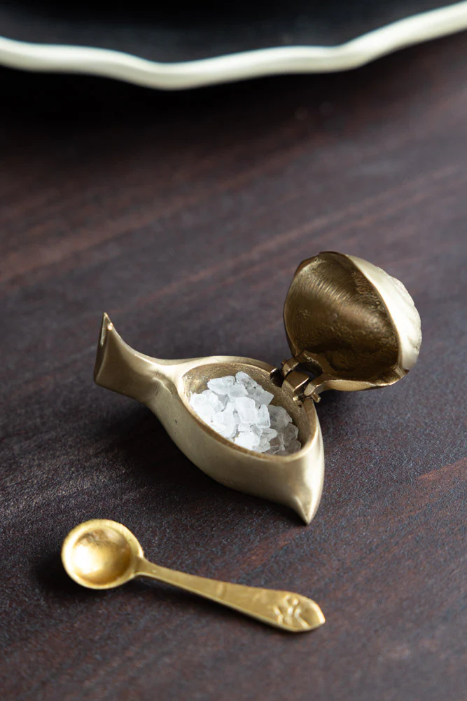 Brass Disco Snail Salt Cellar - Image 2