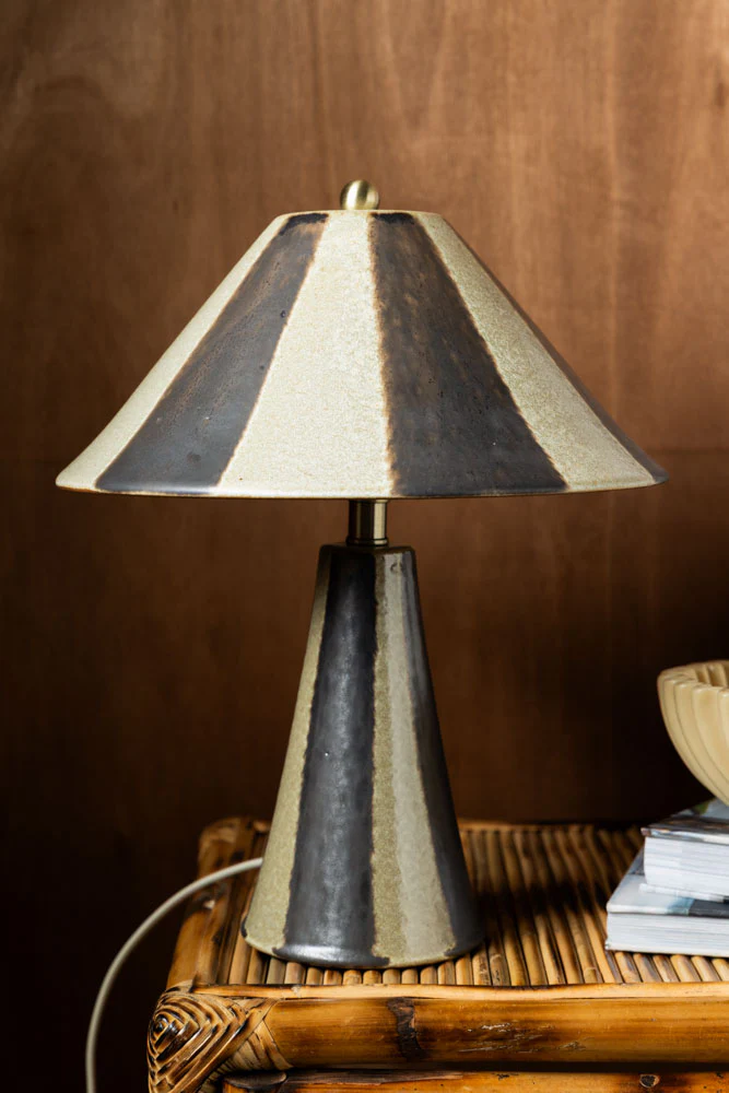 Brown Stripe Carnival Table Lamp