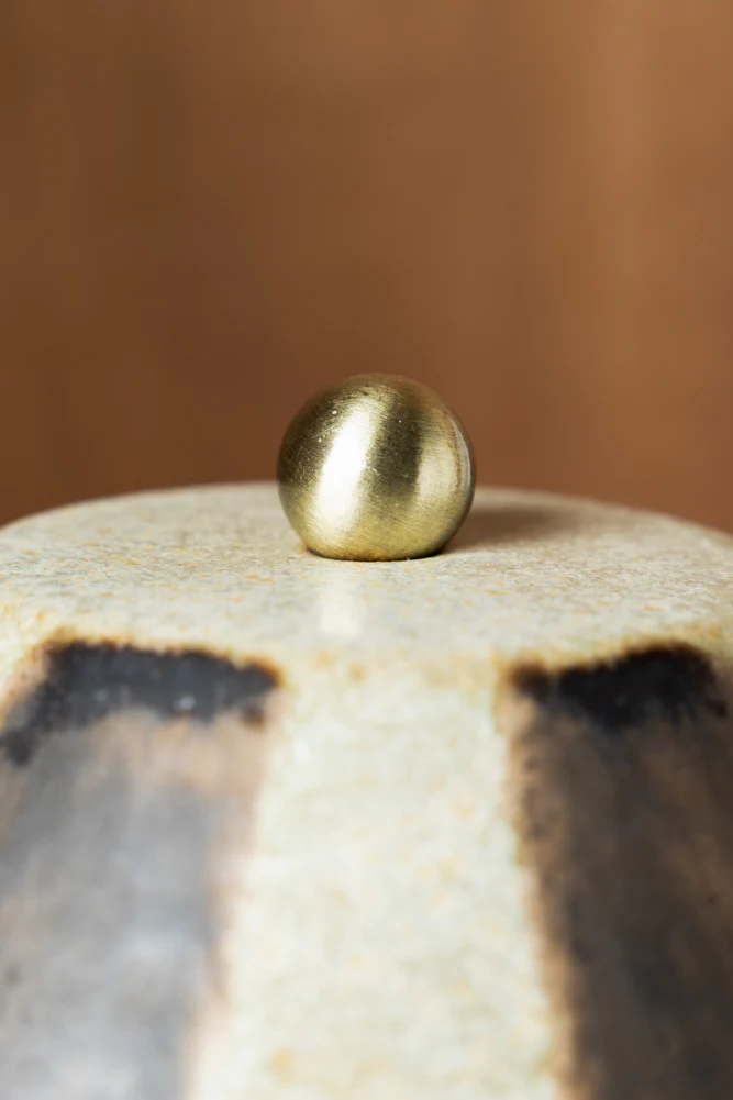Brown Stripe Carnival Table Lamp - Image 3
