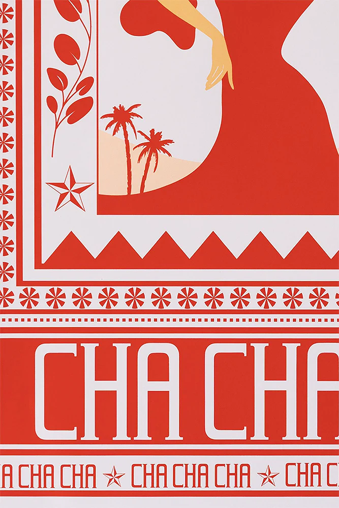 Cha Cha A2 Art Print in Red- Available in 4 Options - Image 2