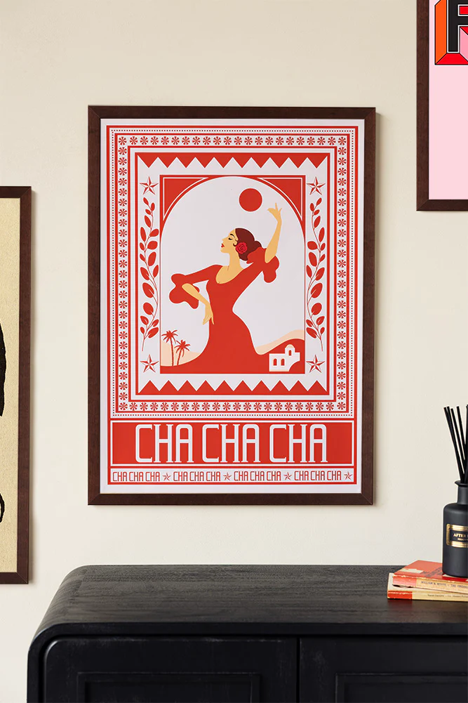 Cha Cha A2 Art Print in Red- Available in 4 Options - Image 7