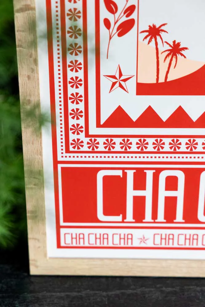Cha Cha A2 Art Print in Red- Available in 4 Options - Image 9