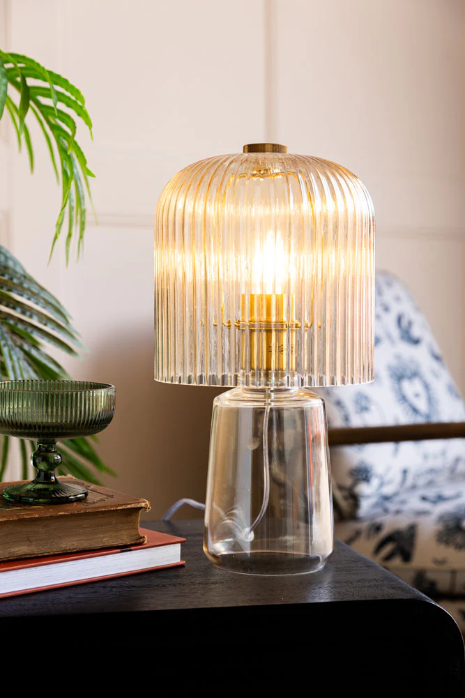 Champagne Seventies Glass Table Lamp - Image 5