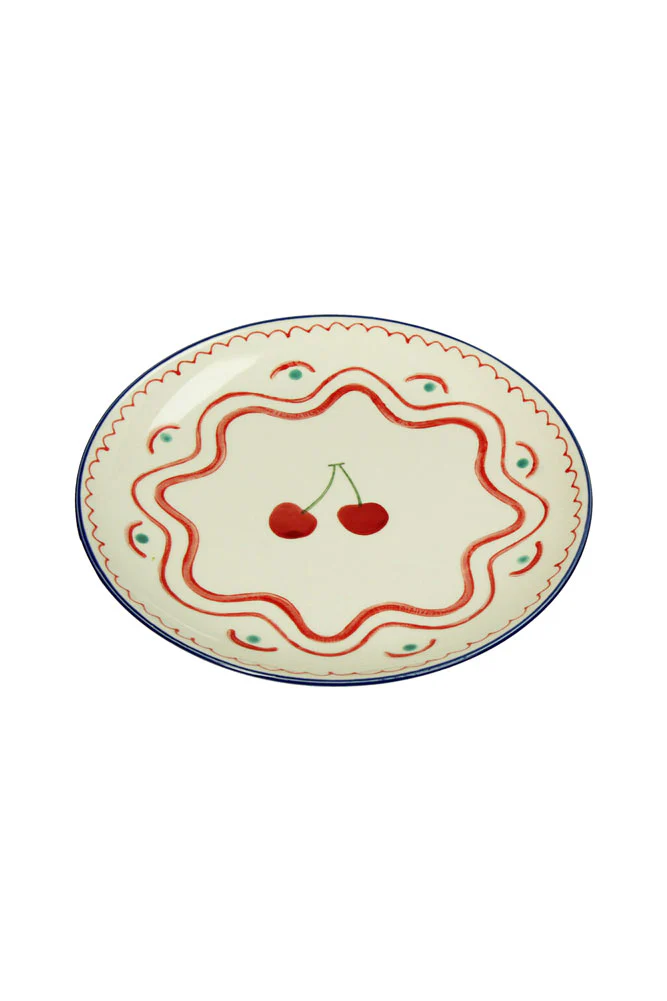 Cherry Print Ceramic Serving Plate - Image 8