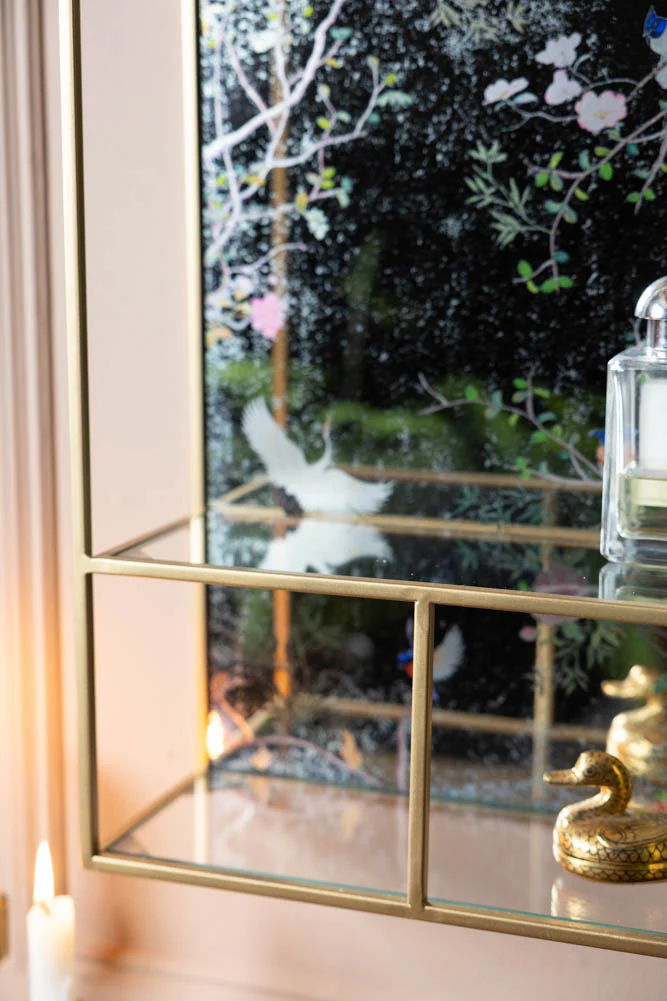 Chinoiserie Mirror Shelving Unit - Image 4