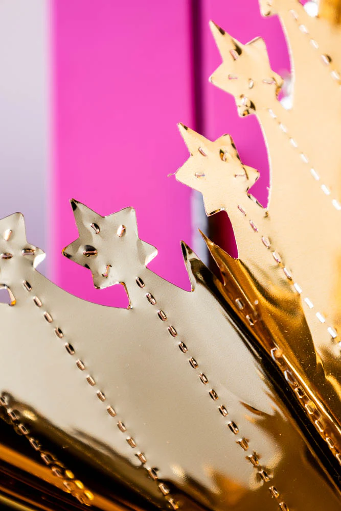 Christmas Star Hanging Decoration in Metallic Gold - Image 5