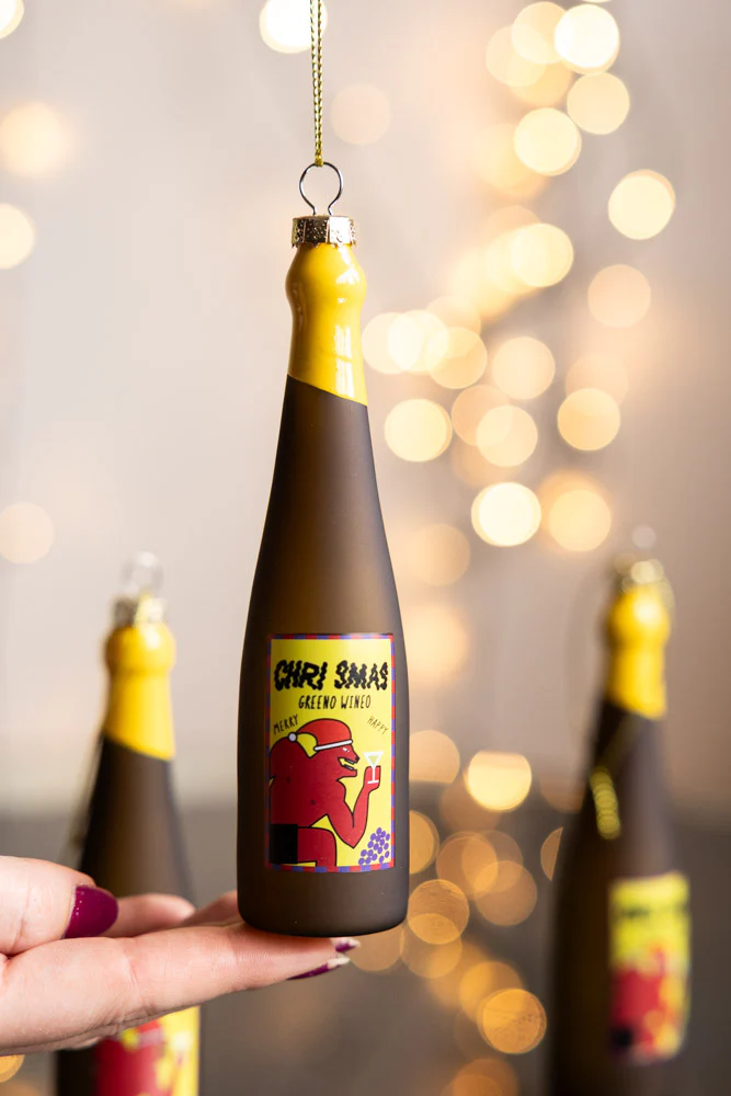 Christmas Wine Bottle Glass Christmas Tree Decoration - Image 2