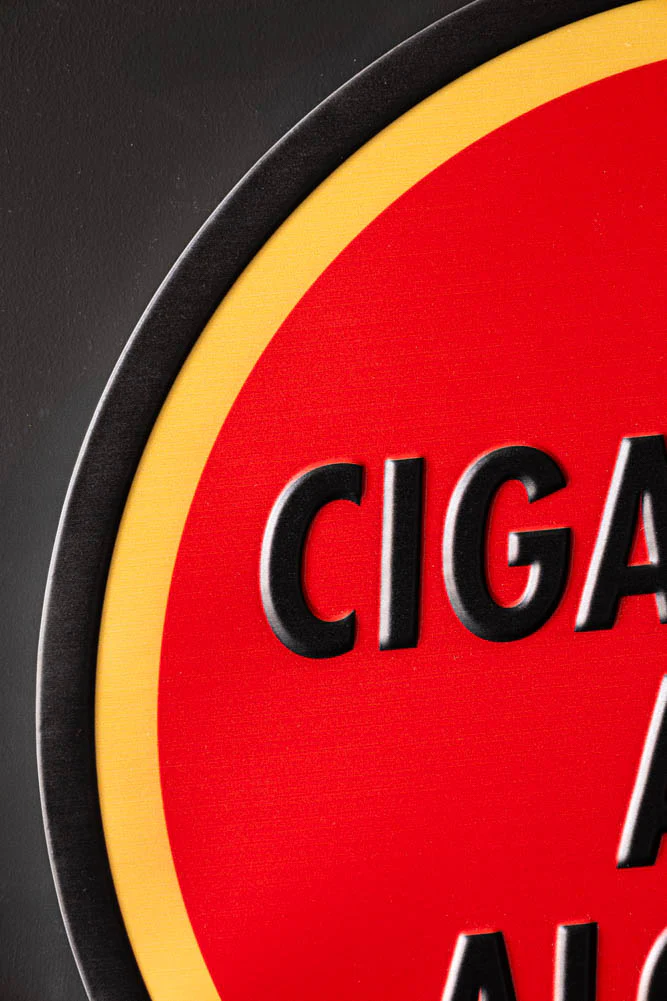 Cigarettes & Alcohol Sign - Image 3