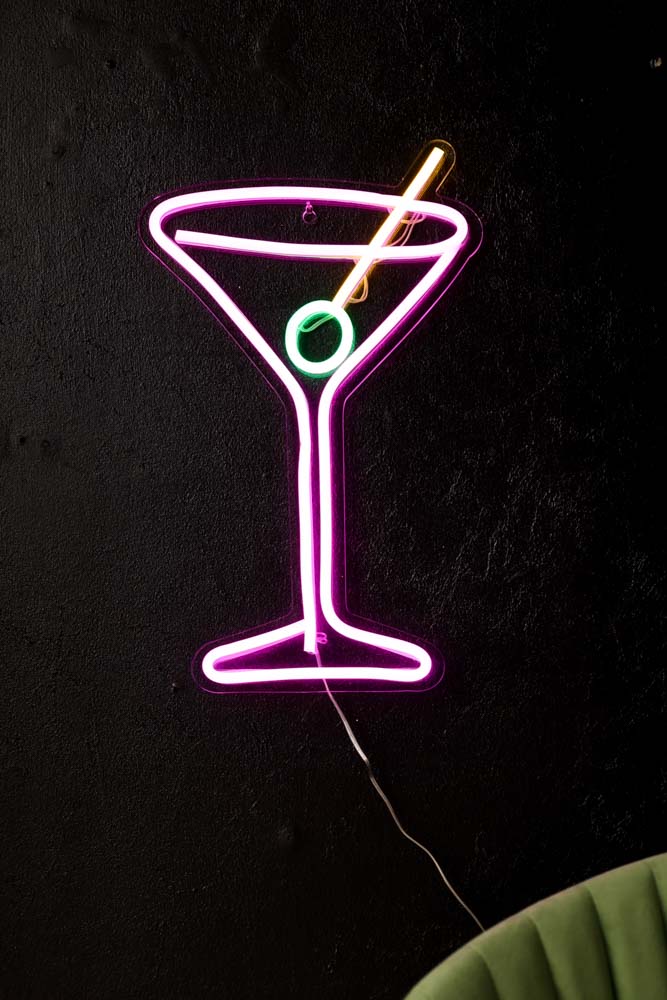 Cocktail Glass Neon Wall Light - Image 5