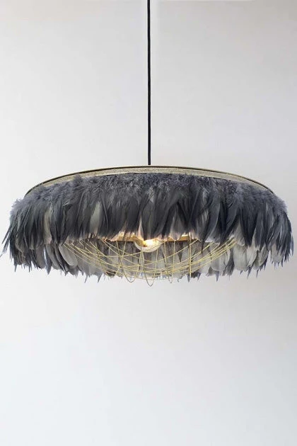 Coldharbour Lights Gloria Feather Shade - Grey