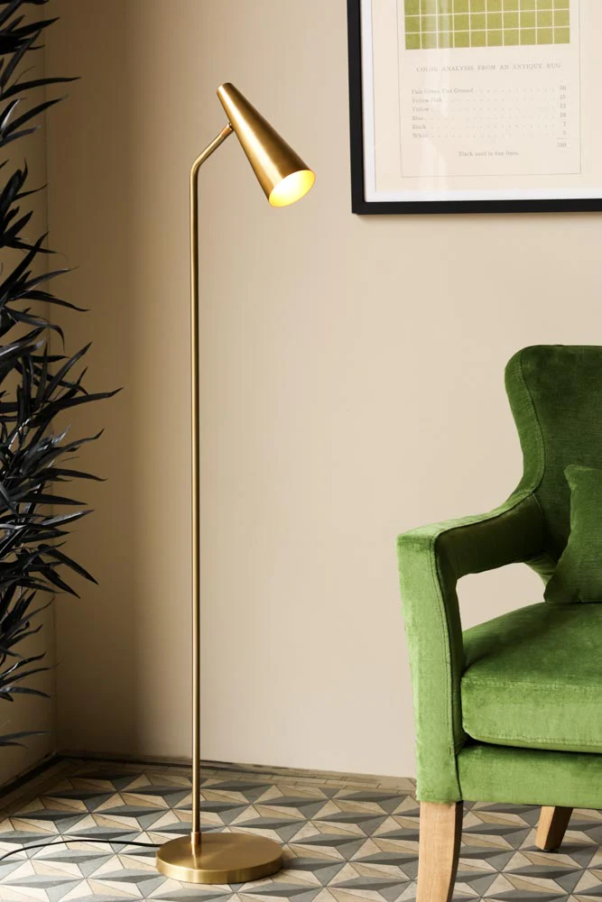Contemporary Brass Floor Lamp - Image 6