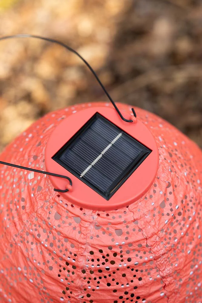 Coral Dome Outdoor Solar Lantern With Stand - Image 4
