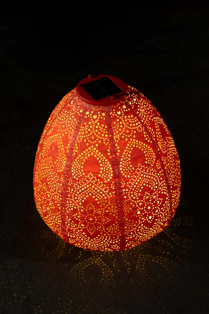 Coral Dome Outdoor Solar Lantern With Stand - Image 5