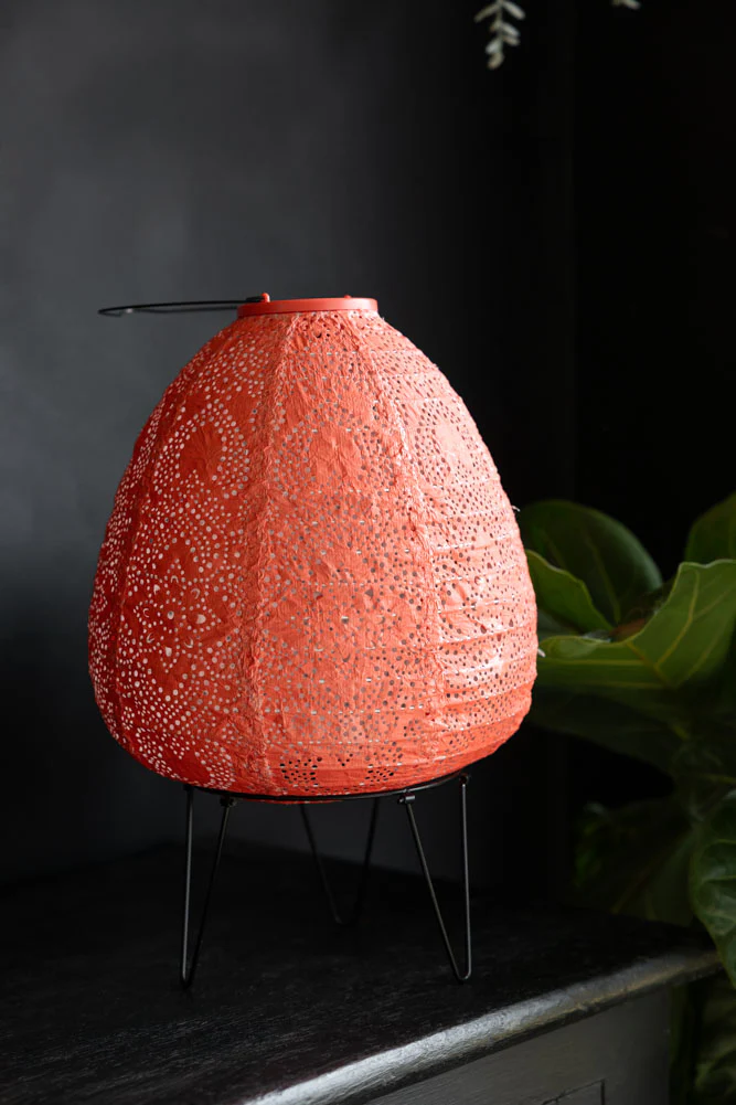 Coral Dome Outdoor Solar Lantern With Stand - Image 6