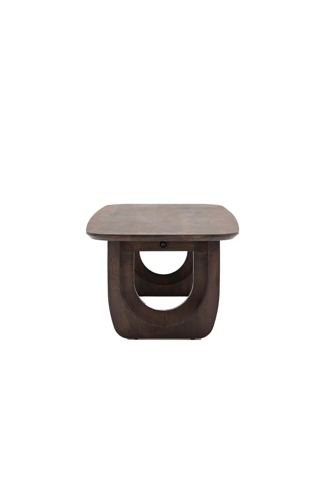 Curved Mango Wood Coffee Table - Image 7