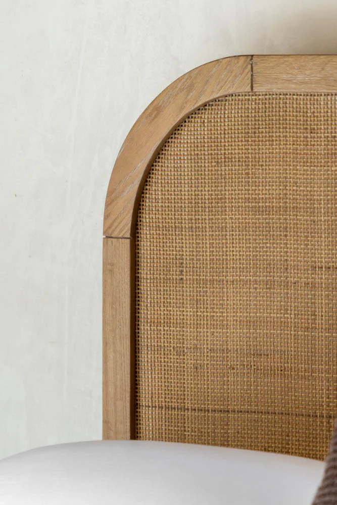 Curved Wood & Rattan Bed - Available in 2 Sizes - Image 3