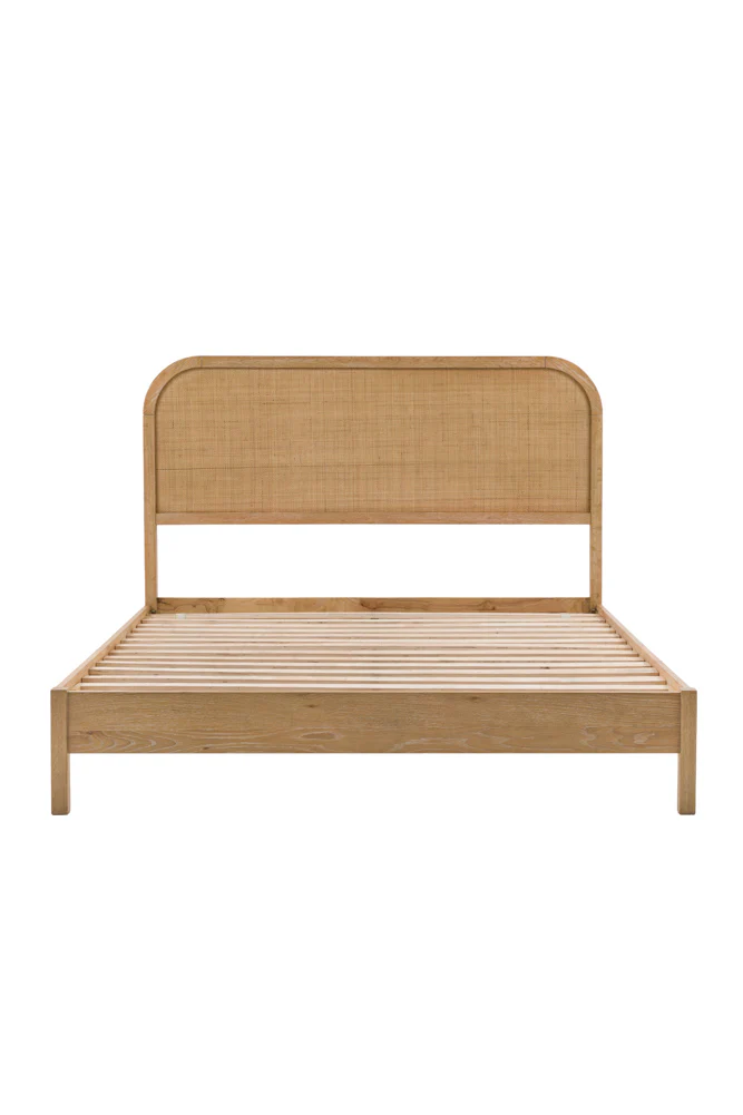 Curved Wood & Rattan Bed - Available in 2 Sizes - Image 6