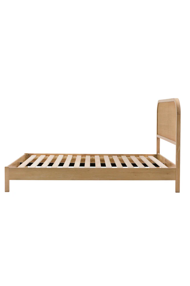Curved Wood & Rattan Bed - Available in 2 Sizes - Image 7