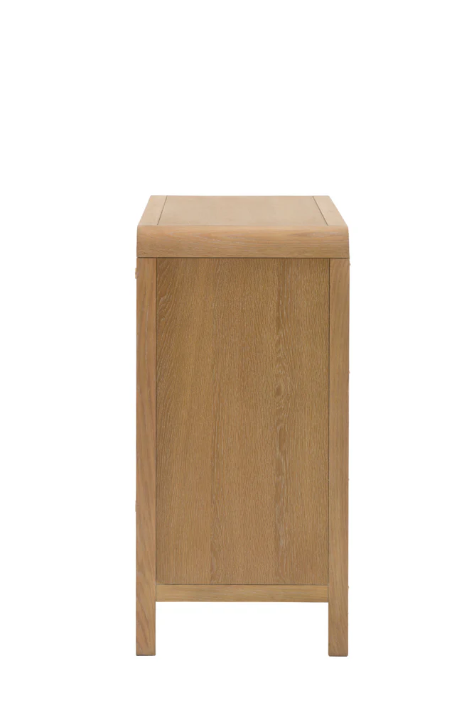 Curved Wood & Rattan Chest Of Drawers - Image 11