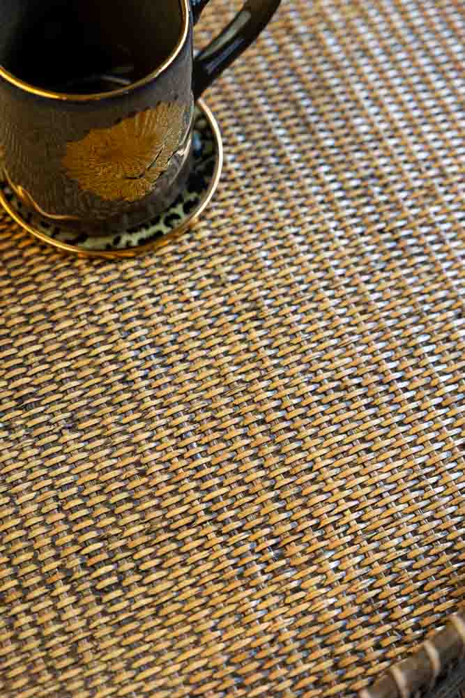 Dark Brown Rattan Coffee Table - Image 4