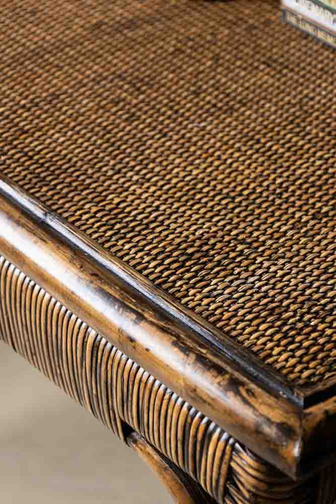 Dark Brown Rattan Console - Image 3