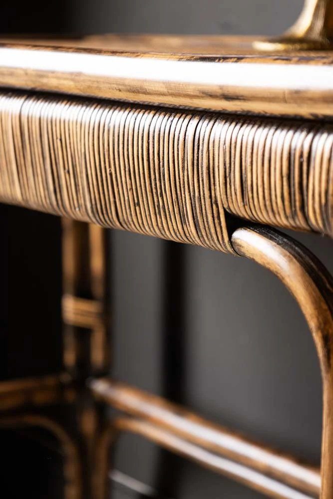 Dark Brown Rattan Console - Image 5