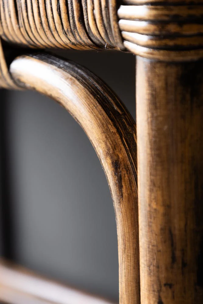 Dark Brown Rattan Console - Image 6