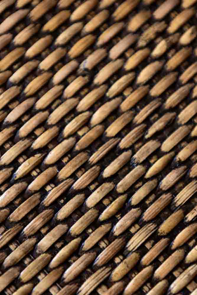 Dark Brown Rattan Console/Drinks Table - Image 14
