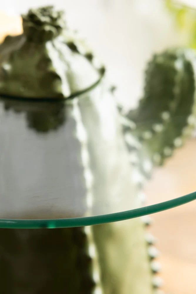 Dark Green Cactus Side Table - Image 4