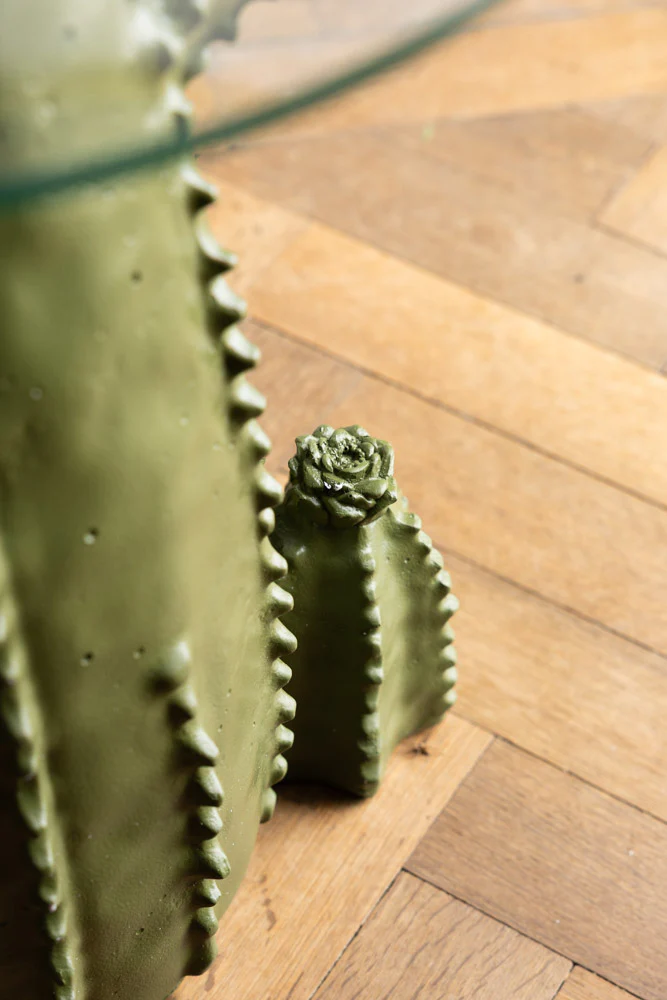 Dark Green Cactus Side Table - Image 5