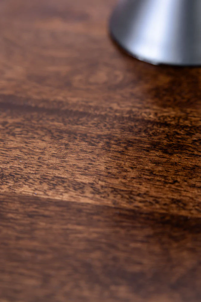 Dark Wood Basket Weave 2-Drawer Bedside Table - Image 7