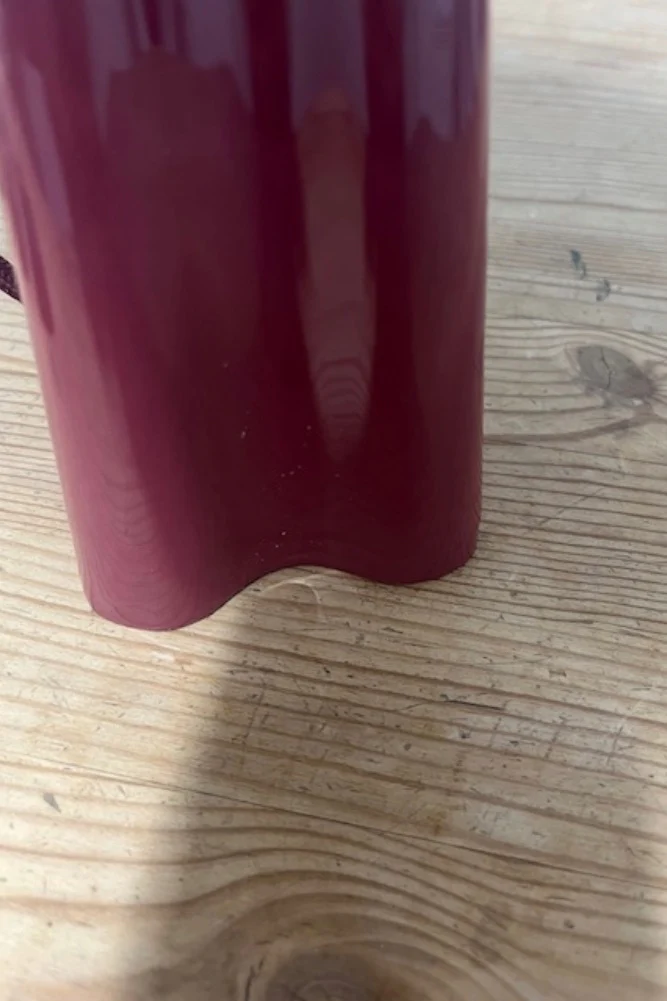 Deep Red Stripe Table Lamp - SECONDS - Image 4