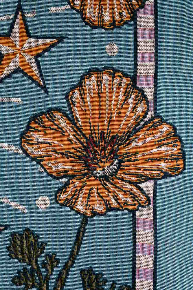 Denim & Bone Blue Loved Woven Cotton Throw - Image 7
