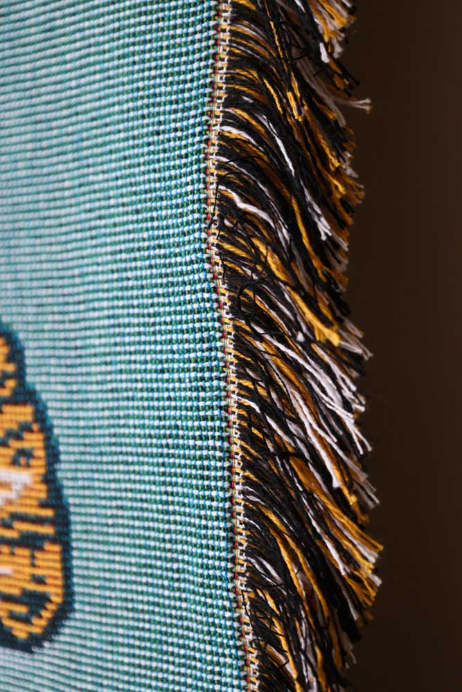 Denim & Bone Blue Loved Woven Cotton Throw - Image 9