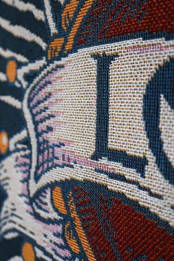 Denim & Bone Midnight Blue Loved Woven Cotton Throw - Image 8