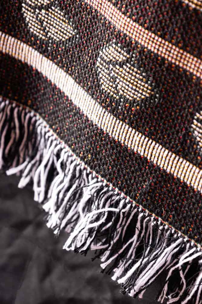 Denim & Bone Scandi Black Woven Cotton Throw - Image 10