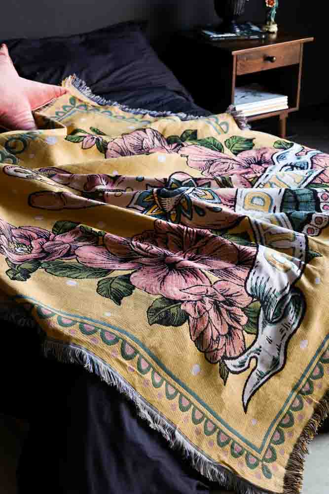 Denim & Bone Yellow Chilled Out Throw - Image 2
