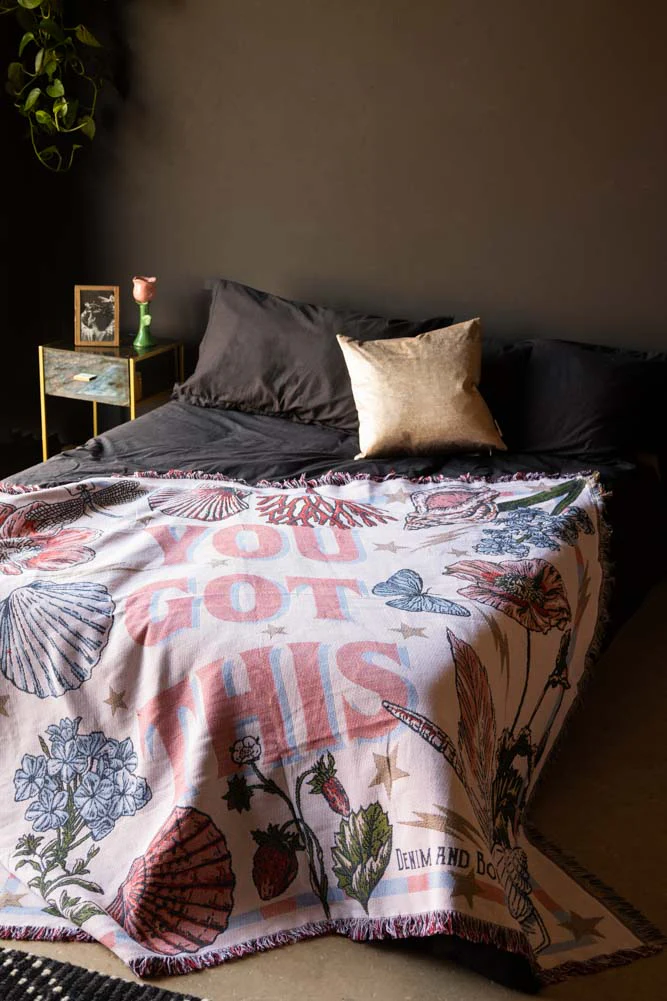 Denim & Bone You Got This Woven Cotton Throw - Image 2