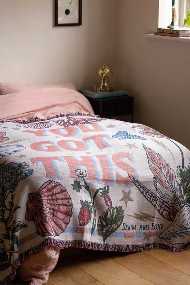 Denim & Bone You Got This Woven Cotton Throw - Image 4