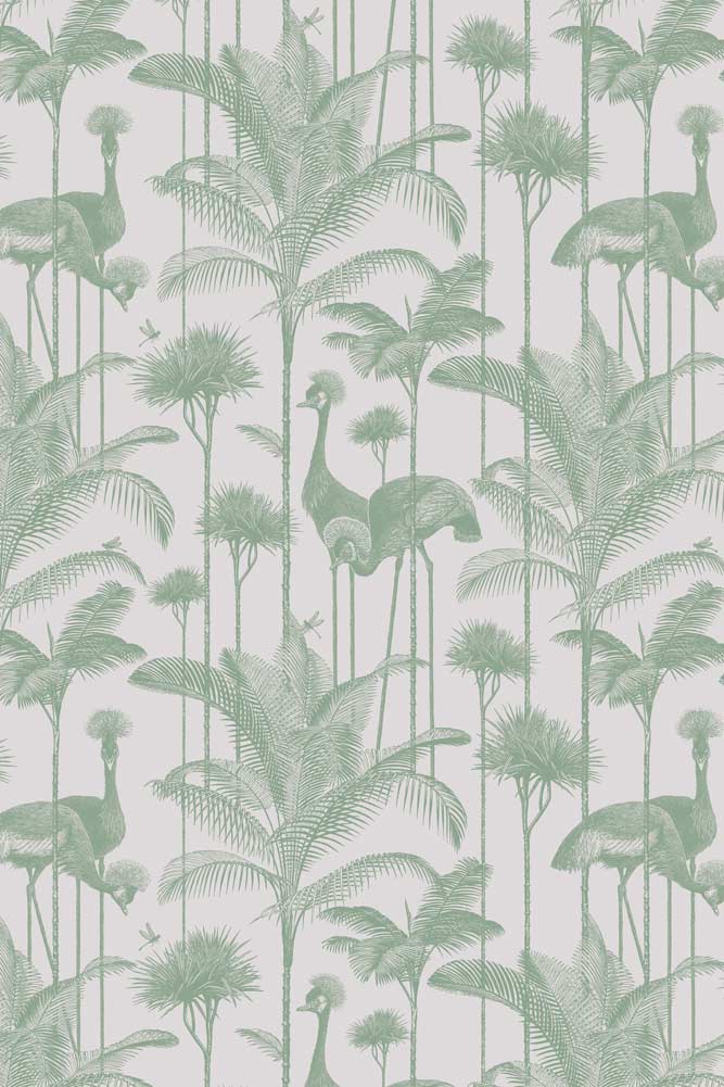 Divine Savages Crane Fonda Palm Green Wallpaper - Image 6