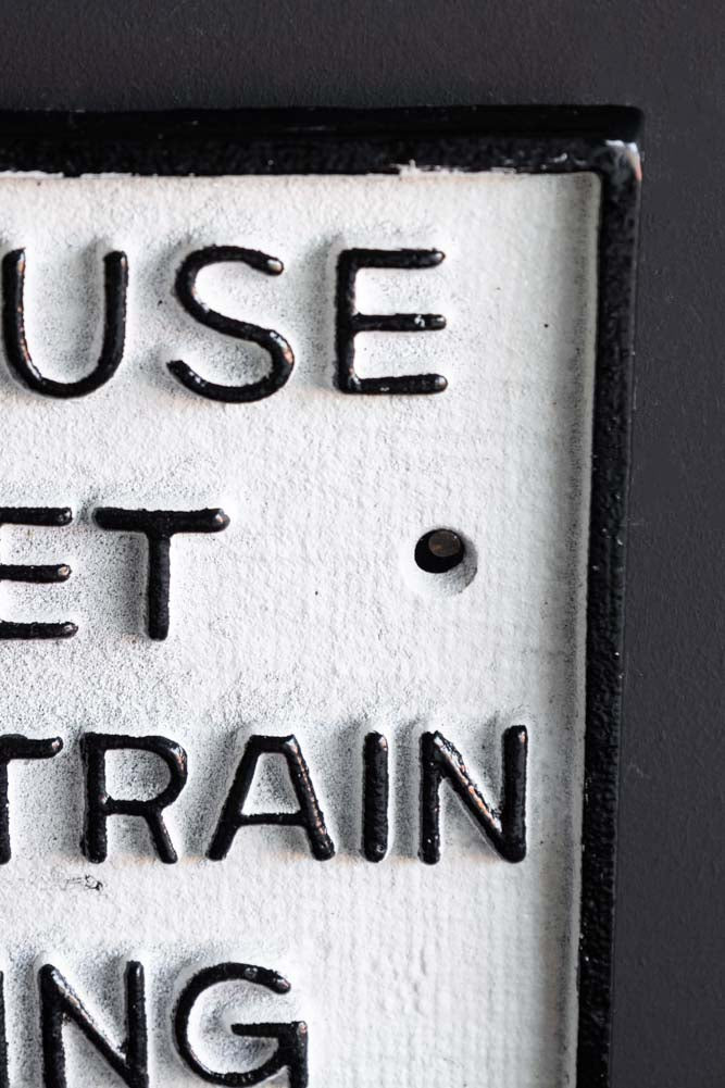 Do Not Use The Toilet When The Train... Hanging Sign - Image 2