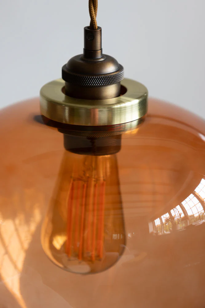 Easyfit Amber Glass Ceiling Light Shade - Image 2