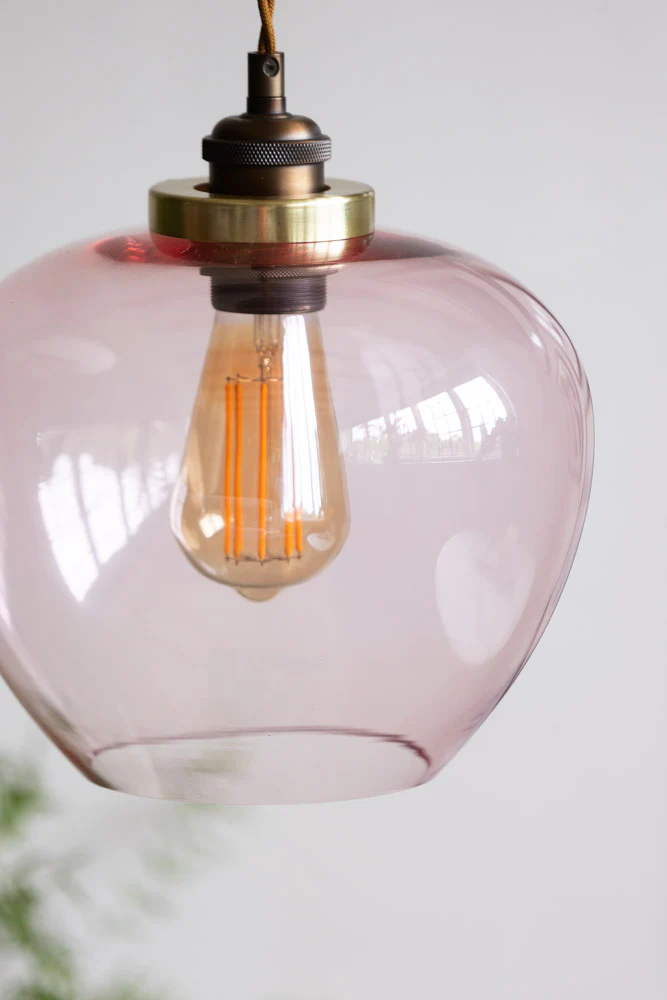 Easyfit Pink Glass Ceiling Light Shade - Image 2