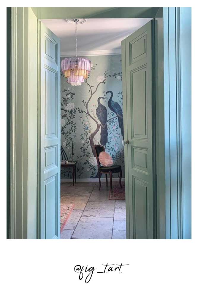 Edo Mural Design Wallpaper Panel - Mint Green - Image 2