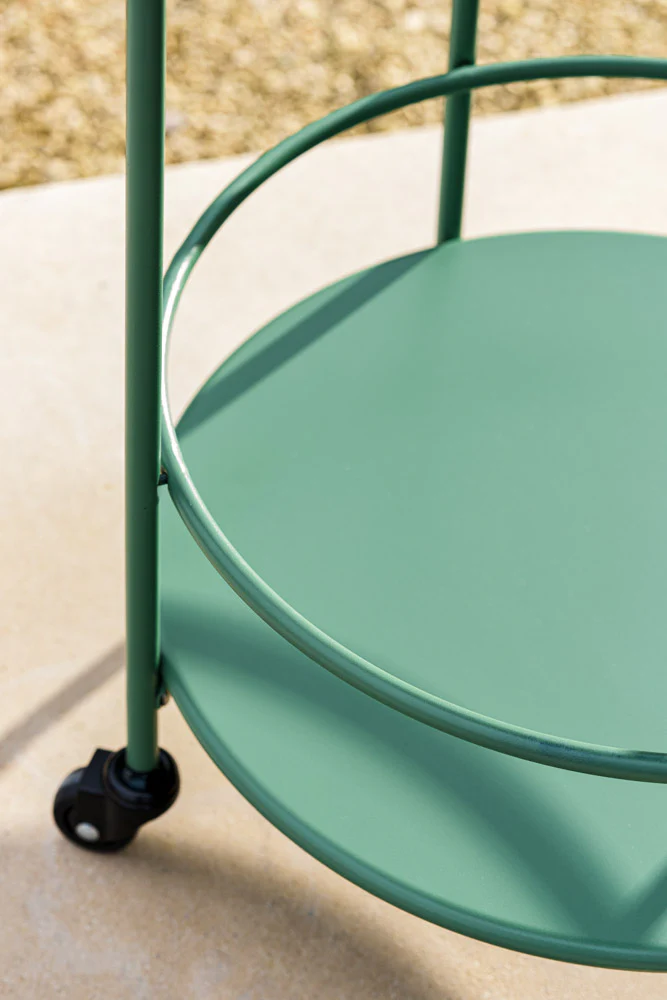 Effortless Outdoor Drinks Trolley in Green - Image 5