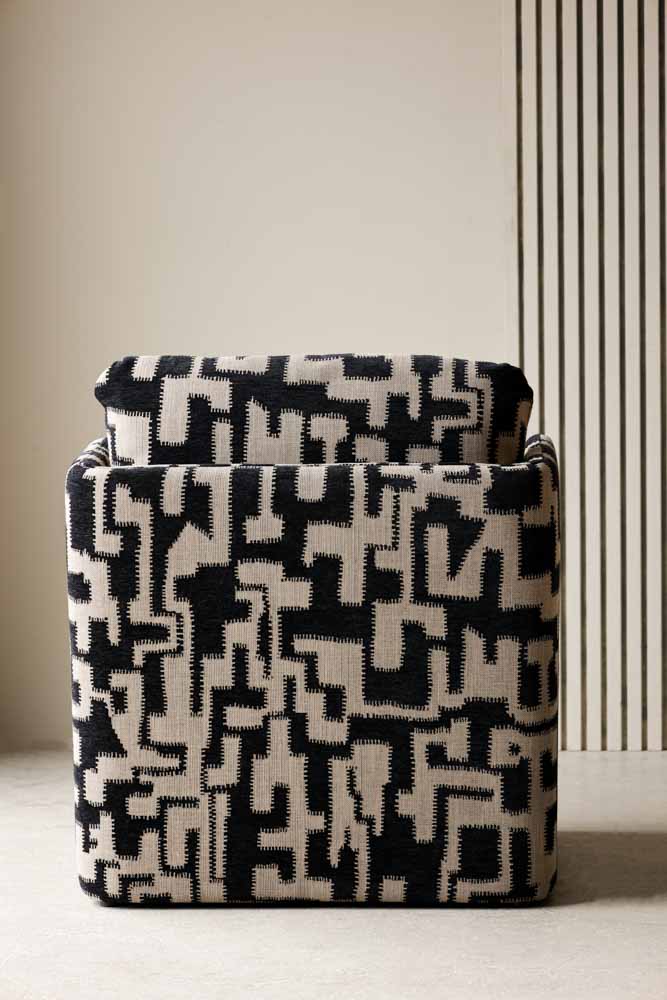 Fabulous Monochrome Pattern Club Chair - Image 3