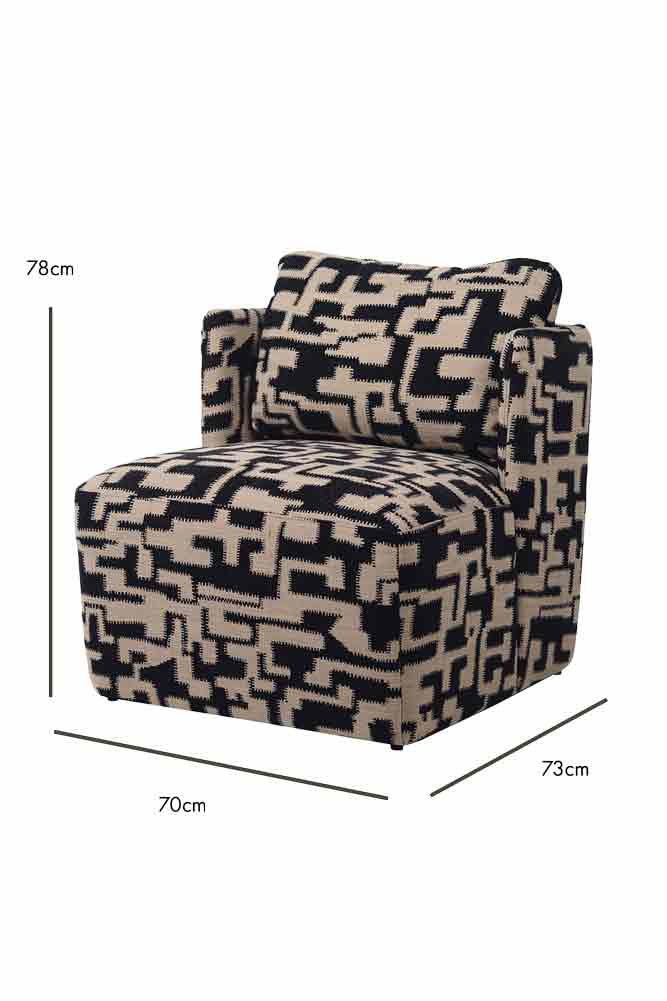Fabulous Monochrome Pattern Club Chair - Image 8