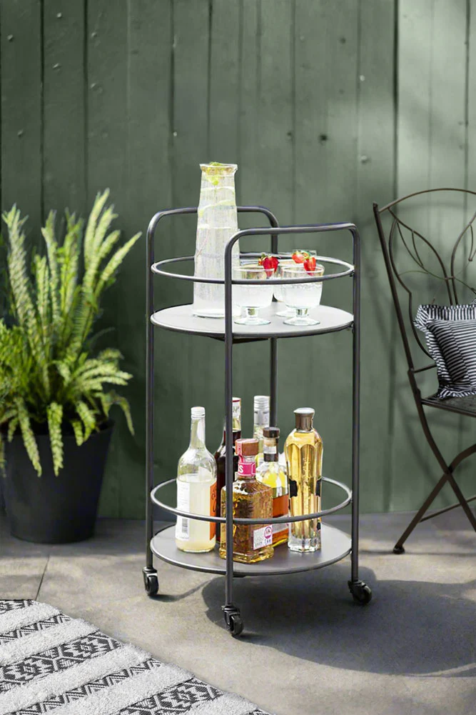 Effortless Outdoor Drinks Trolley In Grey - Image 2