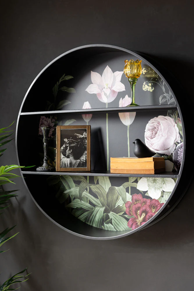 Floral & Black Metal Display Shelves - Image 2